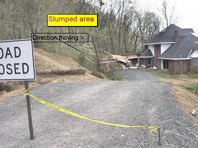 Landslide near Heber Springs, AR